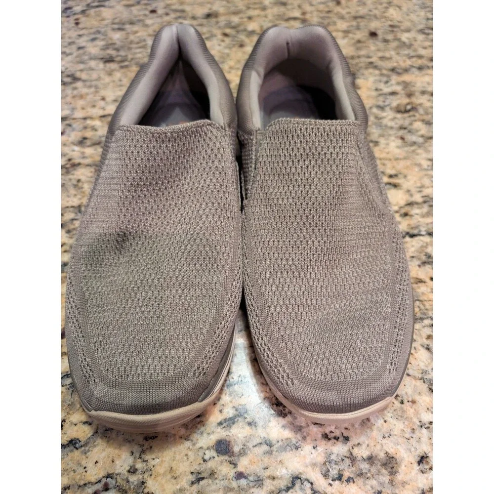 Skechers 65086 Expected Gomel Slip On Shoes Men's 11 Taupe Gray Relaxed Fit